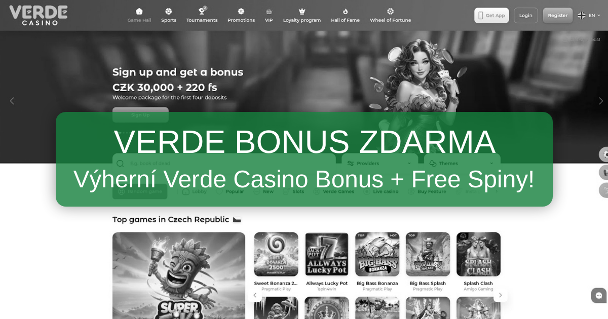 Verde Casino Bonus bez vkladu: jak funguje a co čekat